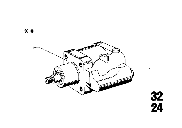 1969 BMW 2800CS Hydro Steering - Tandem Vane Pump Diagram 1