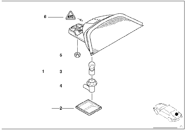 1997 BMW 540i Third Stoplamp Diagram