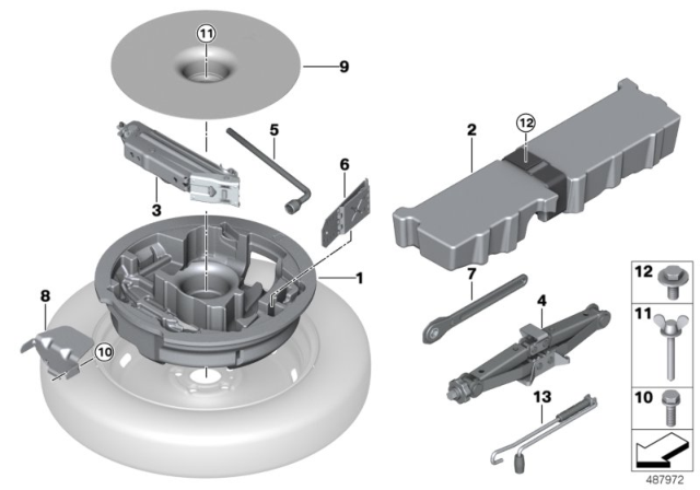 2017 BMW X1 Set Of Lifting Jack Diagram