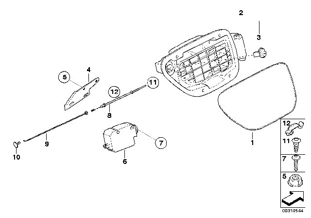 2007 BMW 650i Fill-In Flap Diagram