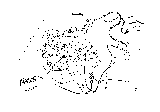 1969 BMW 2000 Diagnostic Adapter Diagram