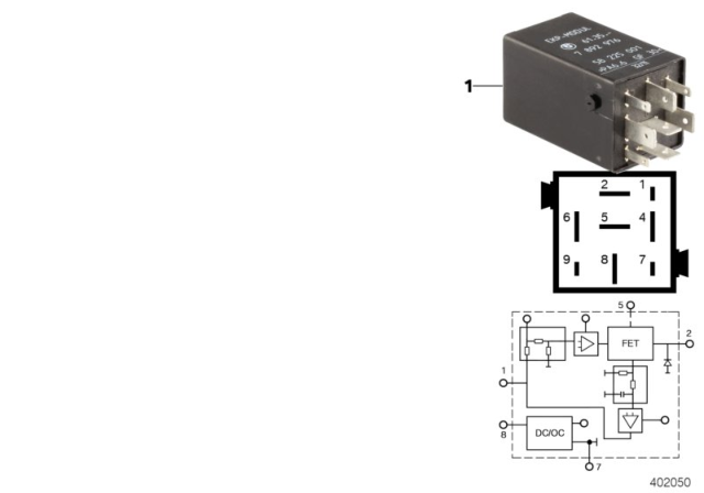 2005 BMW M3 Relay, Fuel Pump Diagram 2