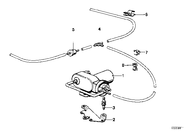 1986 BMW 735i Vacuum Control Diagram 2