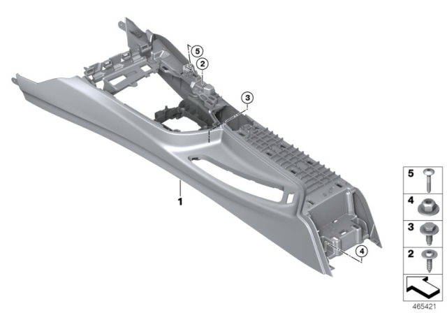 2019 BMW M4 Carrier, Centre Console Diagram