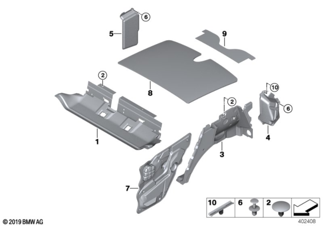 2009 BMW X5 Sound Insulating Diagram 2