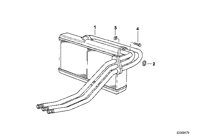 1991 BMW M5 Heater Radiator Air Conditioning Diagram 2