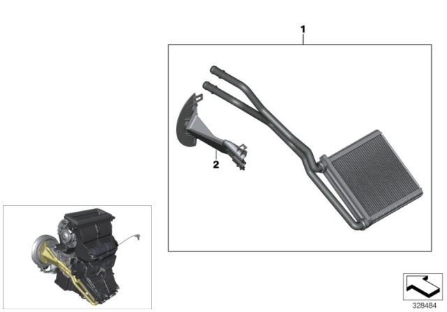 2020 BMW X2 Heater Radiator Diagram