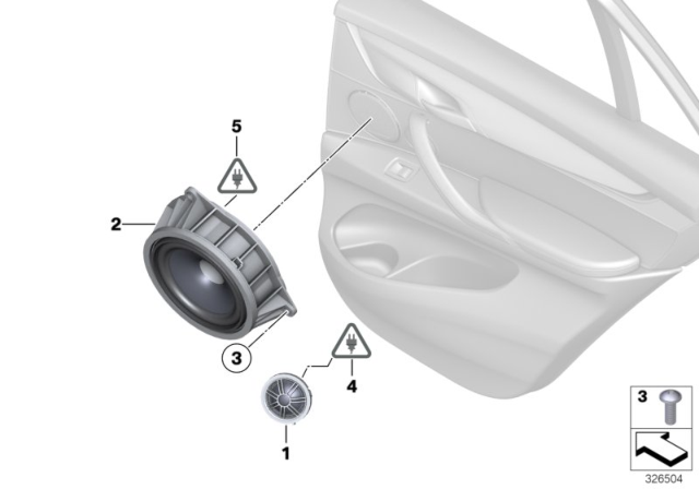 2017 BMW X6 Single Parts For Top-HIFI System Diagram 2