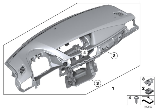 2013 BMW X1 Trim Panel Dashboard Diagram