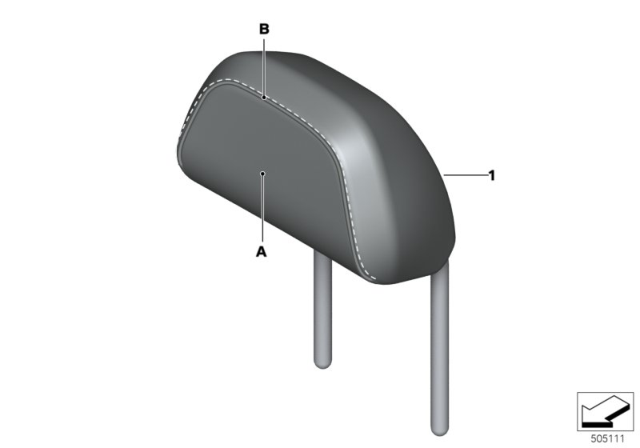 HEAD RESTRAINT, LEATHER, REA Diagram for 52207997150