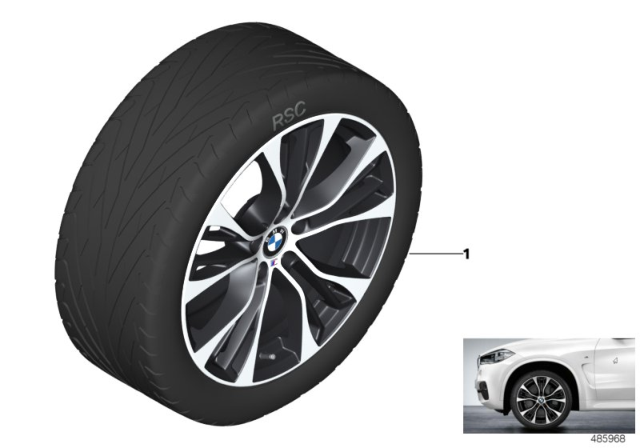 2017 BMW X4 BMW LA Wheel M Performance Double Spoke Diagram