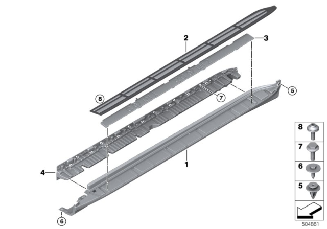 2020 BMW X7 SUPPORT, RUNNING BOARD, RIGH Diagram for 51777441118