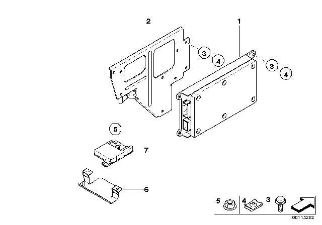 2004 BMW M3 Component Parts SA 639 / SA 640 Boot Diagram