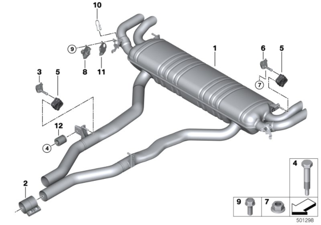 2019 BMW X7 Exhaust System Diagram 2