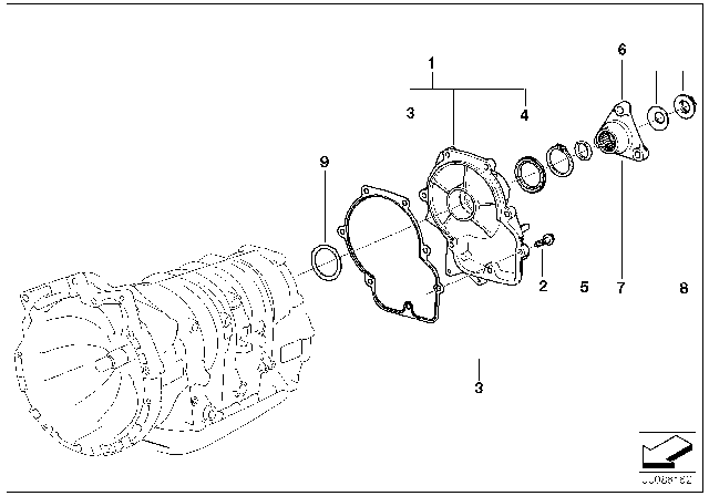 2004 BMW 325Ci Output (A5S360R/390R) Diagram