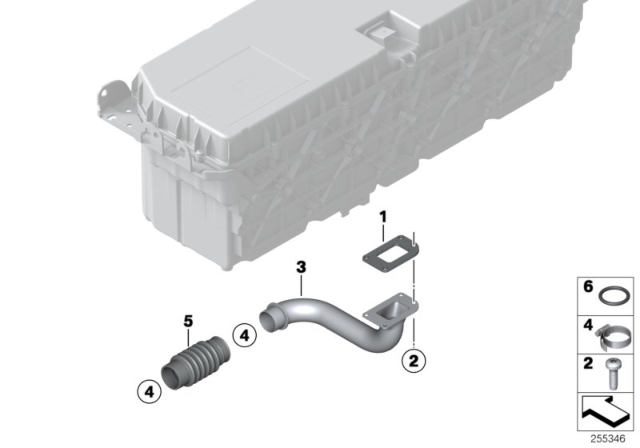 2015 BMW ActiveHybrid 5 Gasket Diagram for 61257609827