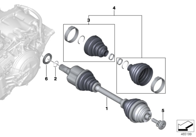 2018 BMW X2 Output Shaft Diagram 2