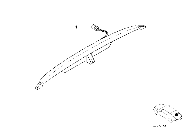 2002 BMW Z8 Third Stoplamp Diagram for 63258377315