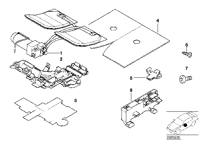 2001 BMW 750iL Seat, Front, Active Seat, Single Parts Diagram