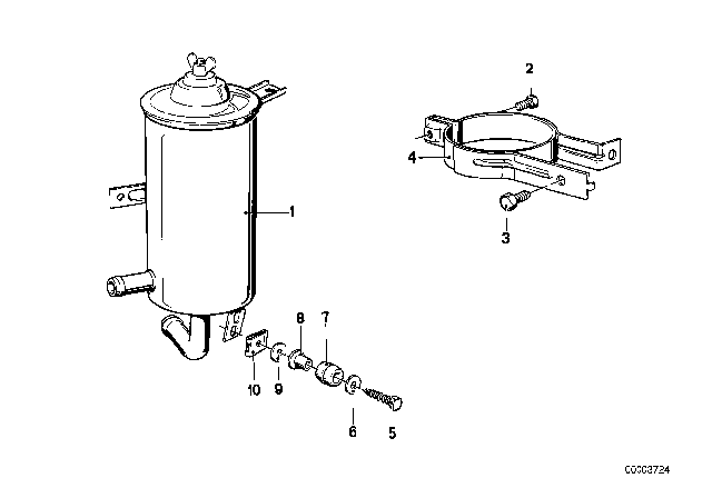 1980 BMW 733i Oil Carrier / Single Parts Diagram 1