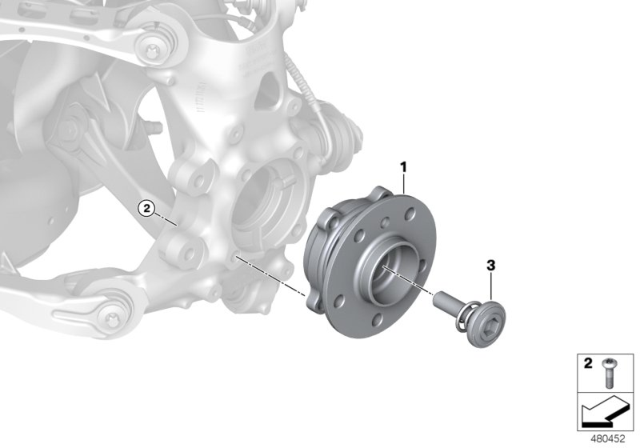 2020 BMW i8 Wheel Bearings Diagram