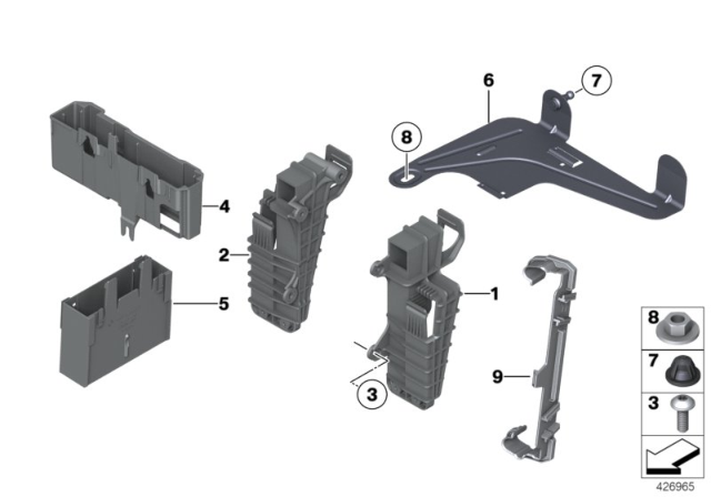 2015 BMW 550i xDrive Holder, Control Unit,Autom.Rear-Lid Lift Diagram for 61357230179