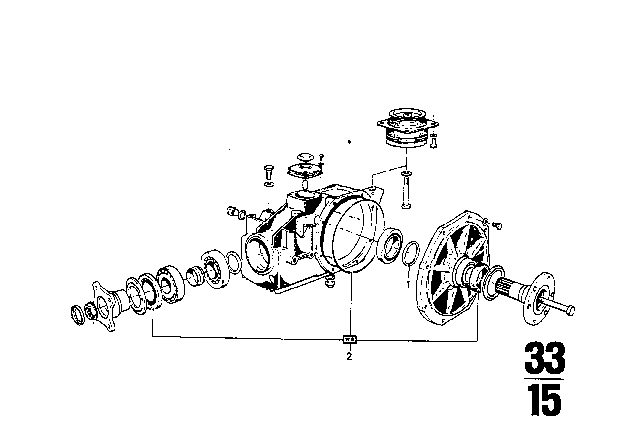 1975 BMW 3.0Si Spacer Diagram for 33133704321