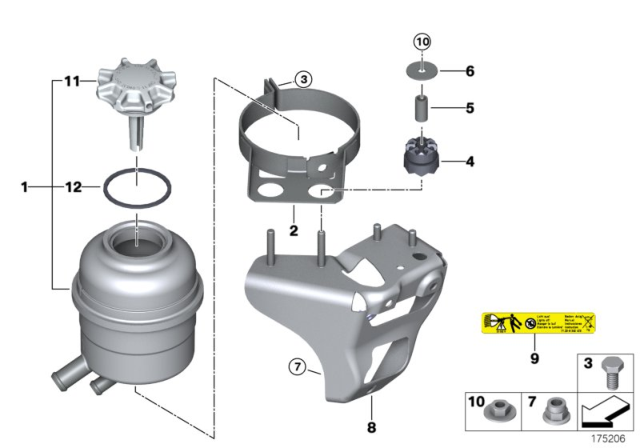 2012 BMW 328i Oil Carrier / Single Parts Diagram