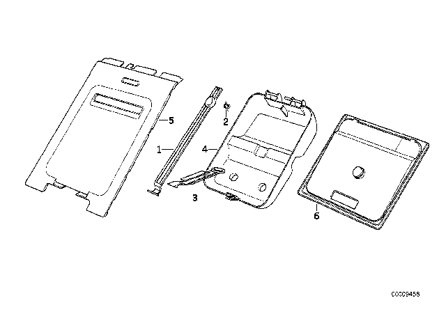 1992 BMW 525i Ski Bag, Single Parts Diagram