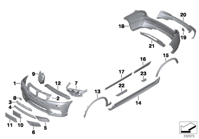 2011 BMW X3 Retrofit, M Aerodynamic Kit Diagram 2