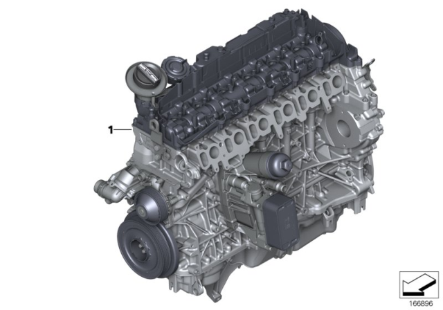 2014 BMW X5 Short Engine Diagram for 11002289225
