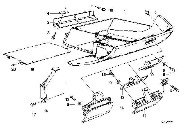 1980 BMW 320i Catch Diagram for 51161817655