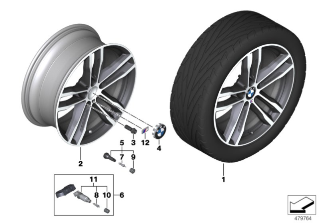 2019 BMW 440i BMW LA Wheel, M Double Spoke Diagram 4