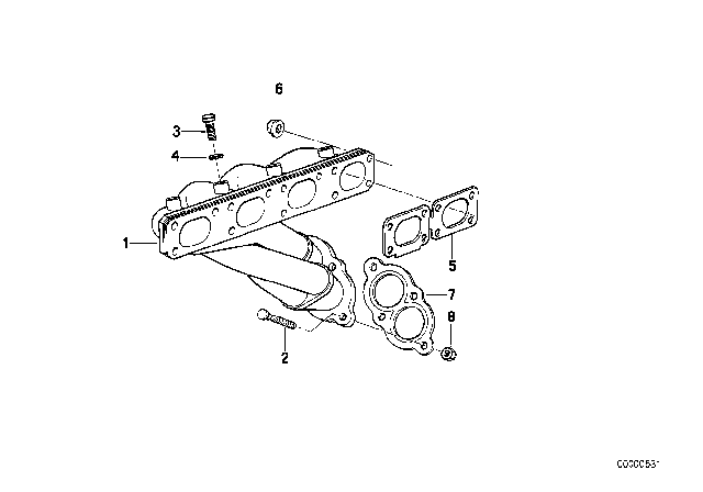 1997 BMW 318is Exhaust Manifold Diagram 1