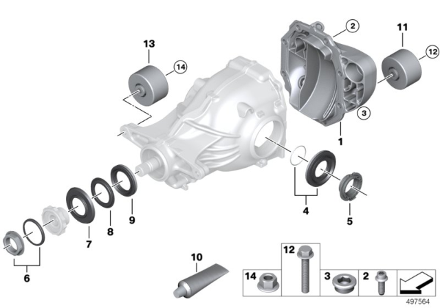 2011 BMW 535i xDrive Rear-Axle-Drive Diagram 2