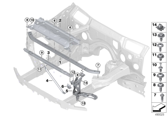 2020 BMW X3 Mounting, Headlight, Right Diagram for 51647400114