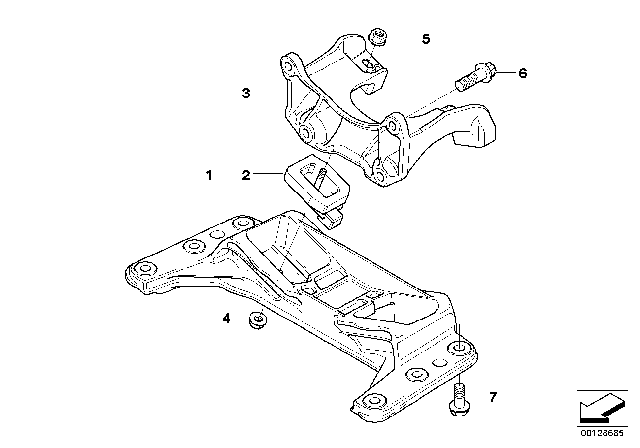 2007 BMW 550i Gearbox Suspension Diagram