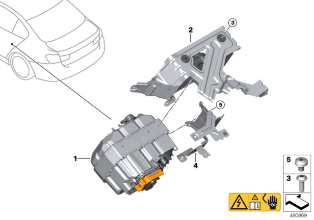 2018 BMW 330e Replacement. Electrical Machine Electronics Diagram for 12368742494