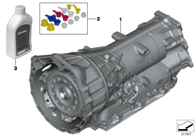2015 BMW 328i xDrive Automatic Transmission GA8HP45Z Diagram