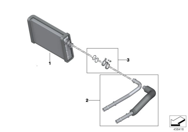 2020 BMW X5 HEAT EXCHANGER Diagram for 64119460558