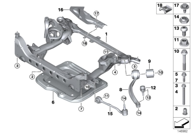 2011 BMW 335i xDrive Hydrobearing Diagram for 31126768818