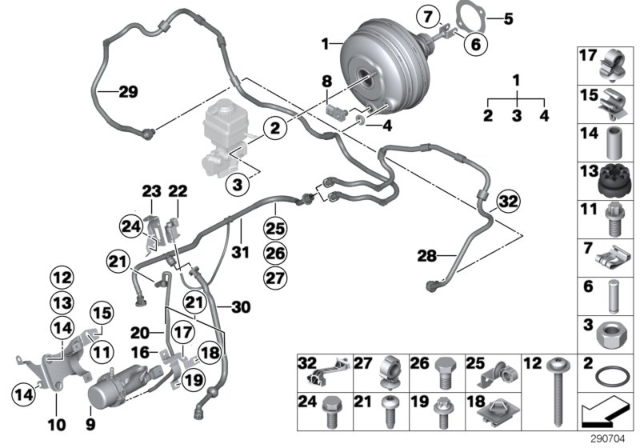 2013 BMW ActiveHybrid 7 Brake Pedal Pin Diagram for 34336772928