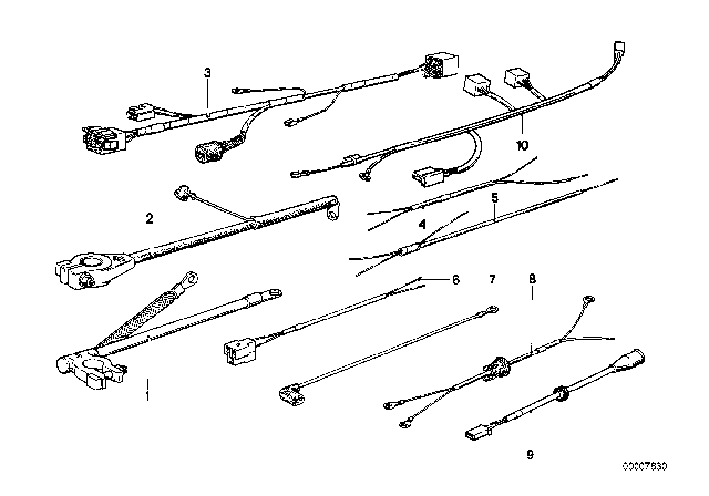 1979 BMW 733i Negative Battery Cable Diagram for 12421277584