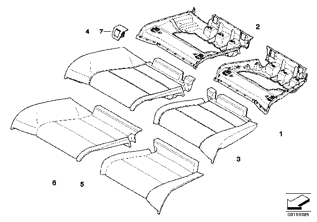 2013 BMW M3 Seat, Rear, Cushion & Cover Diagram 2