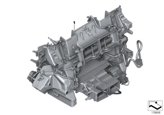 2011 BMW 535i Distributor Housing, Air Conditioner Diagram for 64119215707