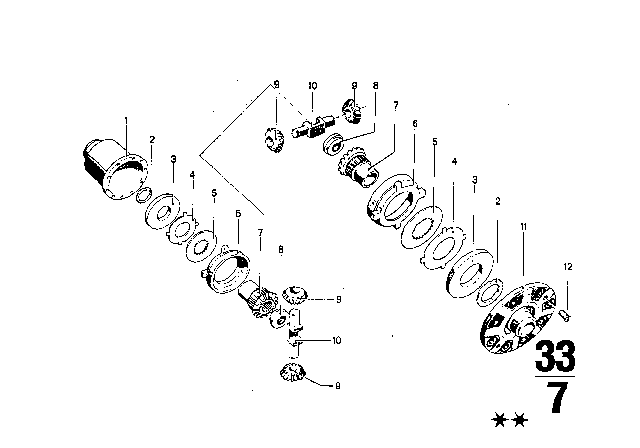 1970 BMW 2800 Final Drive With Differential Diagram