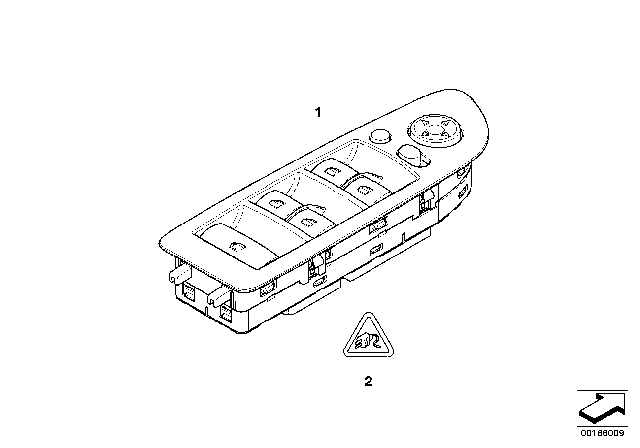 2008 BMW 128i Switch, Power Window, Black Diagram for 61319217308