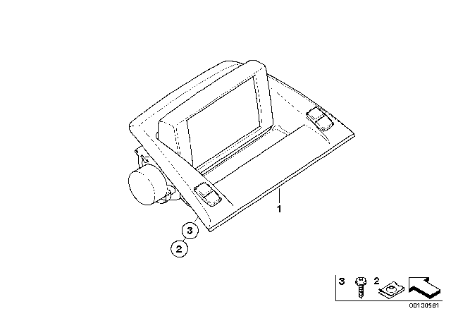 2004 BMW X3 Central Information Display Diagram