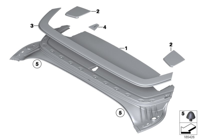 2009 BMW Z4 Folding Top Compartment Diagram