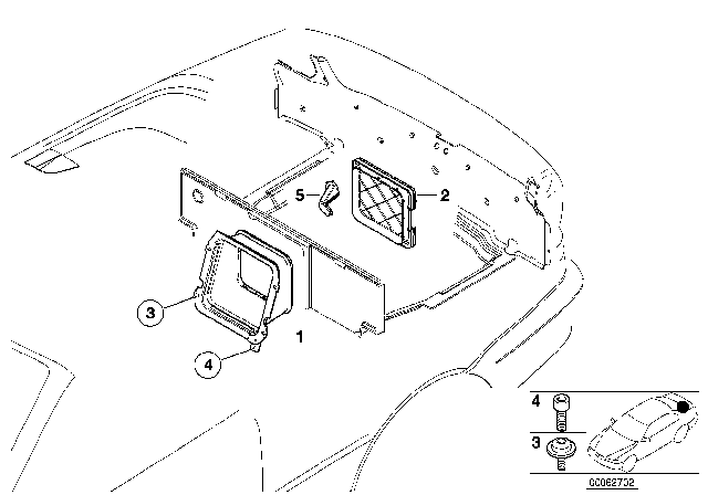 2003 BMW 325Ci Ski Bag Diagram